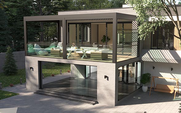 Алюминиевые системы панорамного остекления